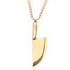 kitchen knife pendant necklace gold color cuban chain men necklaces gifts