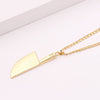 kitchen knife pendant necklace gold color cuban chain men necklaces gifts
