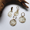 korean Design Jewelry Transparent Acrylic Broken Shell Earrings Gold Metal Asymmetrical Geometric Earrings for women