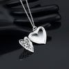 korean Pretty 925 Stamped Silver romantic Pattern heart photo frame Pendant Necklace For Women party wedding Jewelry