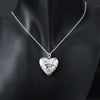 korean Pretty 925 Stamped Silver romantic Pattern heart photo frame Pendant Necklace For Women party wedding Jewelry