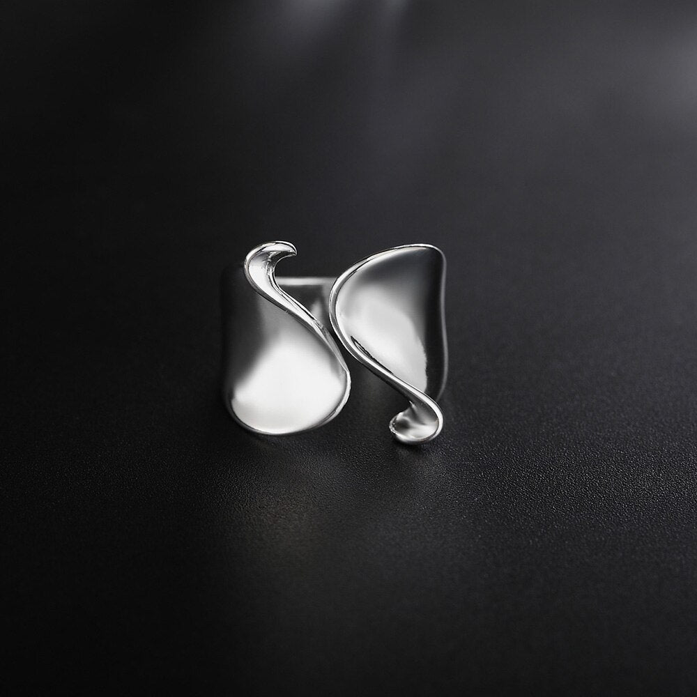 korean 925 Sterling Silver Rings For Women adjustable wedding accessories Engagement Party fine Jewelry Christmas Gifts
