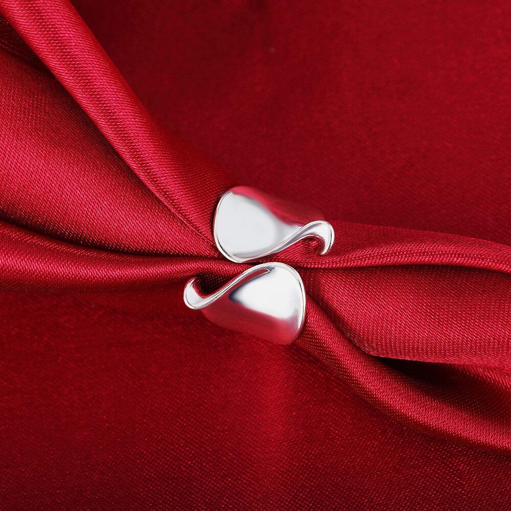 korean 925 Sterling Silver Rings For Women adjustable wedding accessories Engagement Party fine Jewelry Christmas Gifts