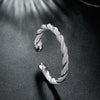 korean 925 sterling Silver Bracelets fine Twisted wire bangles for Women Party  wedding accessories Jewelry