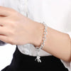 korean Pretty Zircon dragonfly pendant 925 sterling silver Bracelet for woman Wedding party jewelry Holiday gifts
