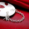 korean Pretty Zircon dragonfly pendant 925 sterling silver Bracelet for woman Wedding party jewelry Holiday gifts