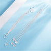 korean beautiful 925 sterling silver Tassel hanging heart snake chain Bracelet for woman Wedding party Gift fine Jewelry