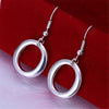 korean trend 925 Sterling silver charms circle earrings for women  designer jewelry party wedding accessories gift