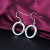 korean trend 925 Sterling silver charms circle earrings for women  designer jewelry party wedding accessories gift