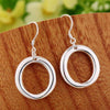 korean trend 925 Sterling silver charms circle earrings for women  designer jewelry party wedding accessories gift