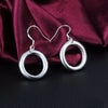 korean trend 925 Sterling silver charms circle earrings for women  designer jewelry party wedding accessories gift
