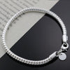korean trend classic 4MM Snake bone 925 Sterling silver Bracelet for woman Wedding party Gifts cute noble jewelry 20cm