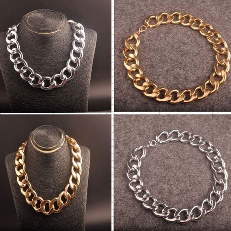 kshmir  2021 exaggerated CCB thick chain in Europe and the popular hip hop big jewelry DJ stage long clavicle necklace WWX