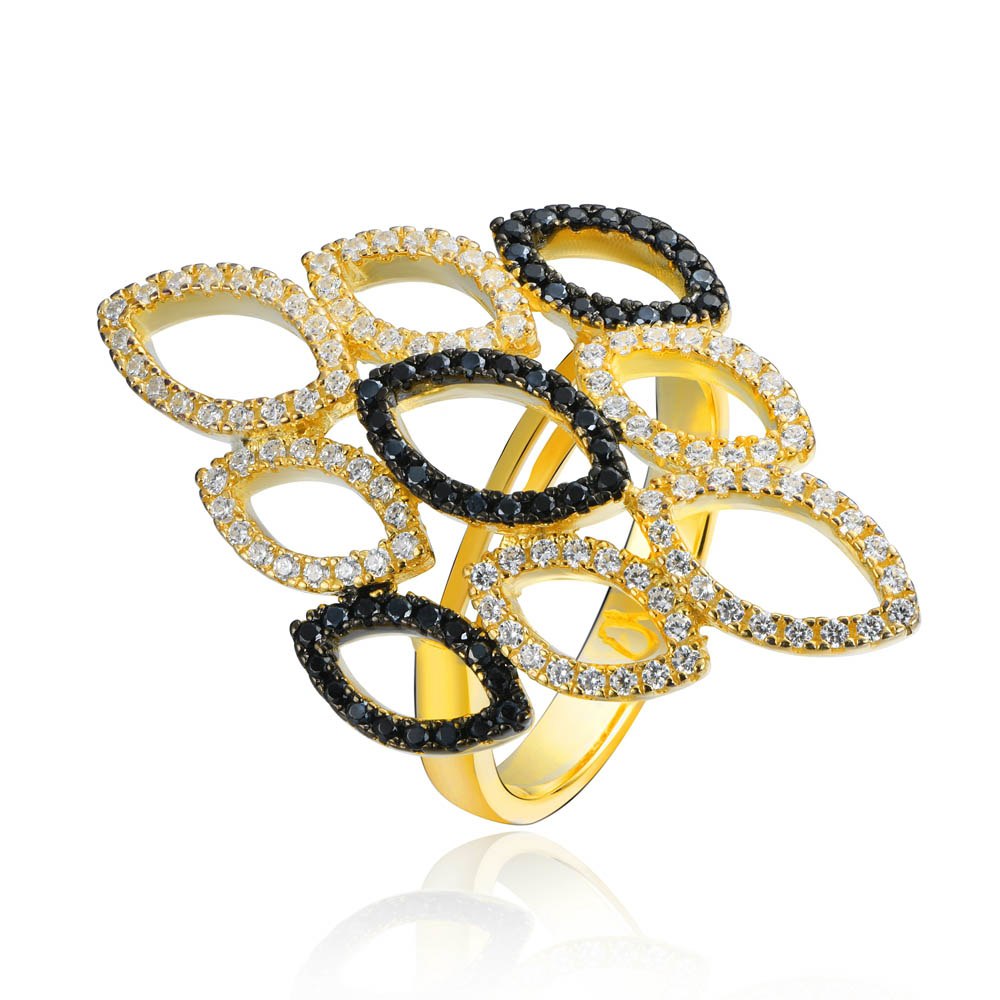 925 sterling-silver-jewelry Rings For Women Bohemian Style Beautiful Multicolor Cubic Zirconia Vintage Bijoux Femme Bague