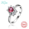 Silver 925 Jewelry Natural Pink Tourmaline Women Sterling Silver Rings Fine Jewelry Bague Femme Party Christmas Gift