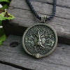 lanseis 1pcs viking necklace men pendant wolf and snake talisman norse world tree jewelry moon with Pentagram pendant