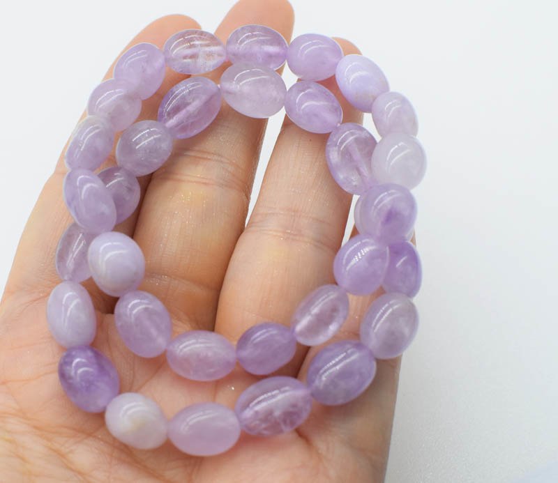 light amethyst/india agate/pink quartz baroque bracelet 7.5inch   beads nature