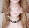 lolita Kawaii black white  musical note Necklace lace Chokers Necklaces For Girls gift B564