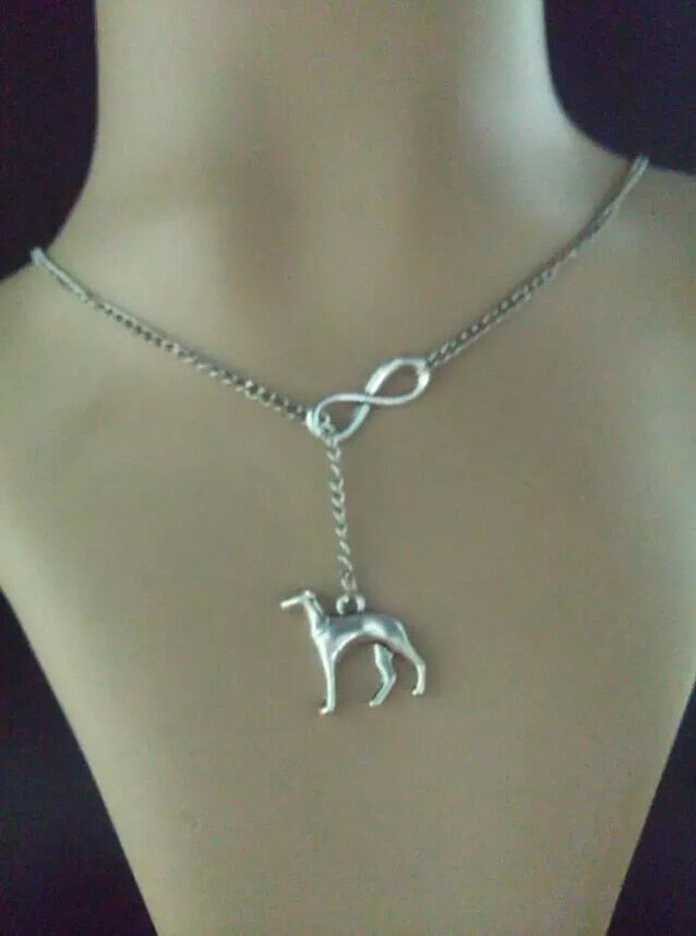lucky 8&amp;Greyhound Dog Vintage charm sweater chain suitable necklace&amp;bracelet DIY Women jewelry Accessories B530
