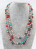 mix-shape colorful agate jade necklace 18nch   beads nature woman discount