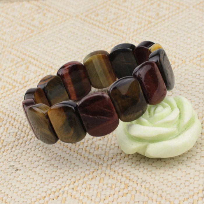 mixed color tiger eye stone beads bracelet natural stone bangle for man for woman for gfit   !