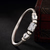 ms manual rotation silver exaggerated personality style restoring ancient ways is solid bracelet   agents