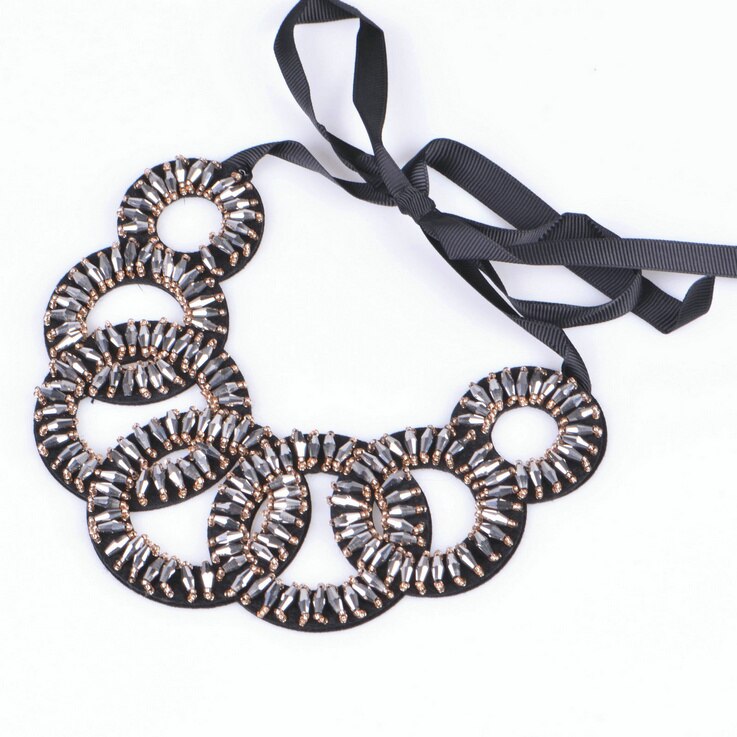 multicolor crystal handmade Trendy Women statement collier Necklaces &2021 arrived ethnic style maxi choker collar Necklace