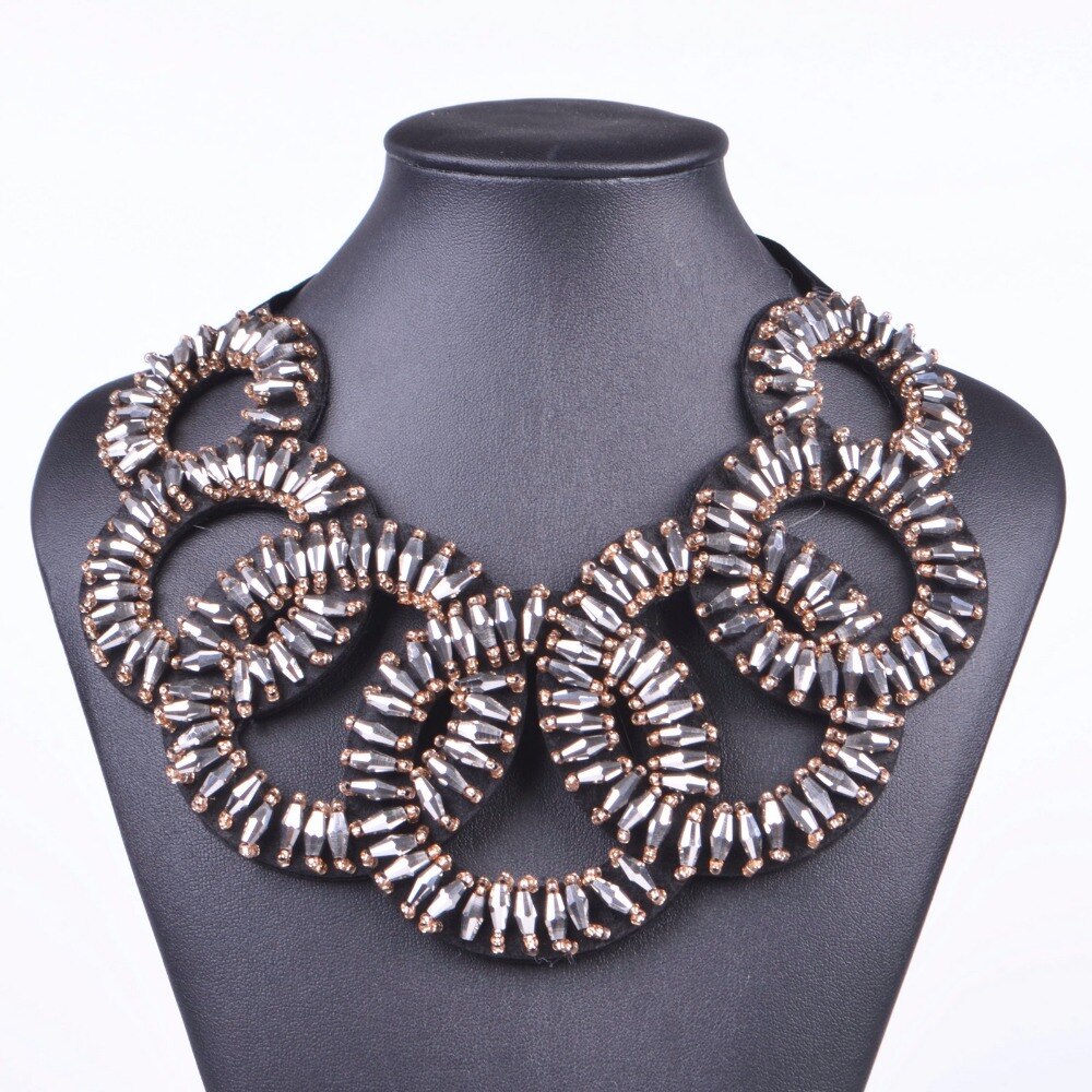 multicolor crystal handmade Trendy Women statement collier Necklaces &2021 arrived ethnic style maxi choker collar Necklace