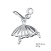 ballet charms Jewelry Shiny Silver Plated Ballerina Dancing Girl Charm Wholesale 10pcs lot