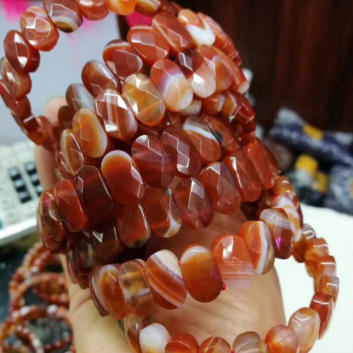 natural Sardonyx/ red agate stone beads bracelet natural stone bracelet DIY jewelry bracelet for woman for gift   !