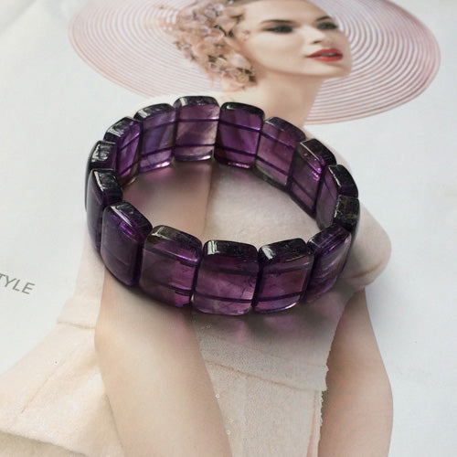 natural amethsyt stone beads bracelet natural gemstone bracelet DIY jewelry for woman birthstone of Sagittarius Aquarius !