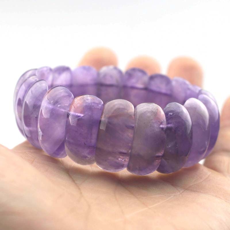 natural amethyst stone bracelet natural gemstone bracelet for woman birthstone of Sagittarius , Aquarius   !
