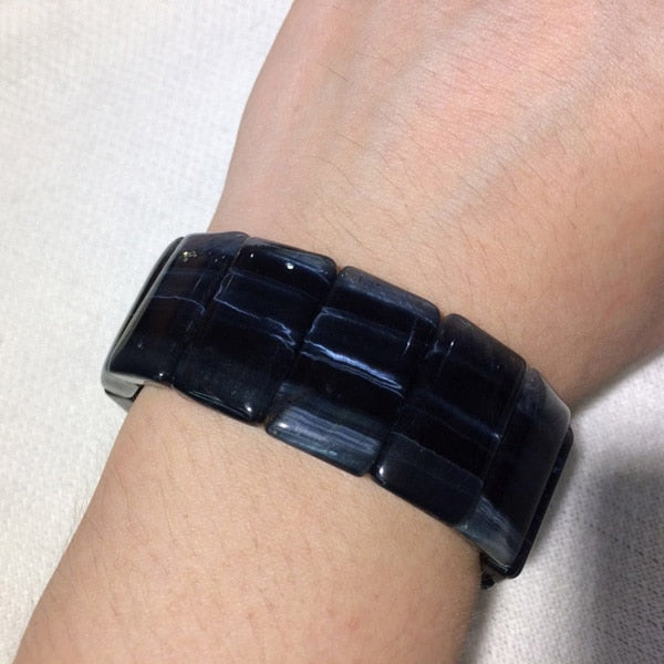 natural blue tiger eye beads bracelet natural gemstone bangle DIY jewelry bracelet for man for woman   !