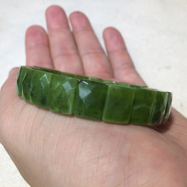 natural ca jade stone beads bracelet natural gemstone bangle fine jewelry for woman for gift   !