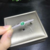 natural green emerald gem bangles natural red gemstone Bracelet S925 silver Fashion chain woman girl office gift party jewelery