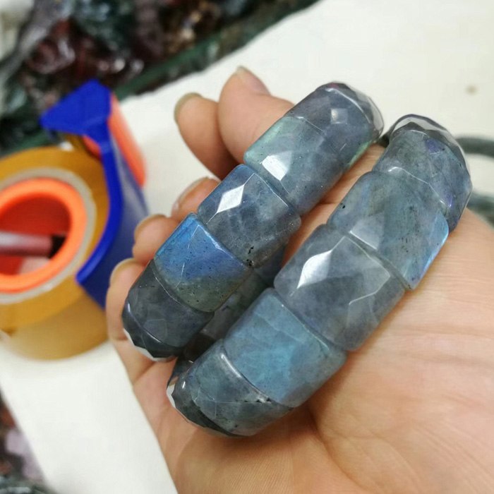 natural labradorite stone beads bracelet natural gemstone bracelet DIY jewelry for woman for gift   !