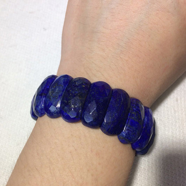 natural lapis lazuli stone beads bracelet natural gemstone bangle for woman for gift   !