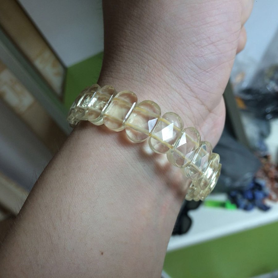 natural lemon crystal stone bracelet natural gemstone bangle fine jewelry for woman for gift   !