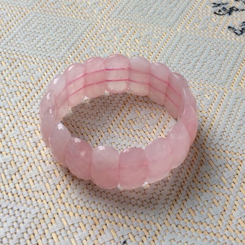 natural rose quartz stone beads bracelet natural gemstone bracelet DIY jewelry for woman for gift for love   !