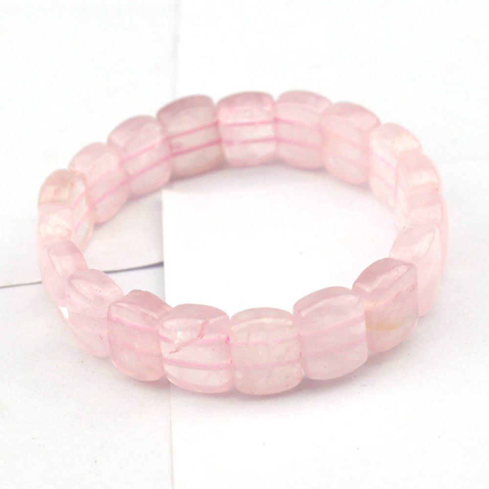 natural rose quartz stone beads bracelet natural gemstone bracelet DIY jewelry for woman for gift   !