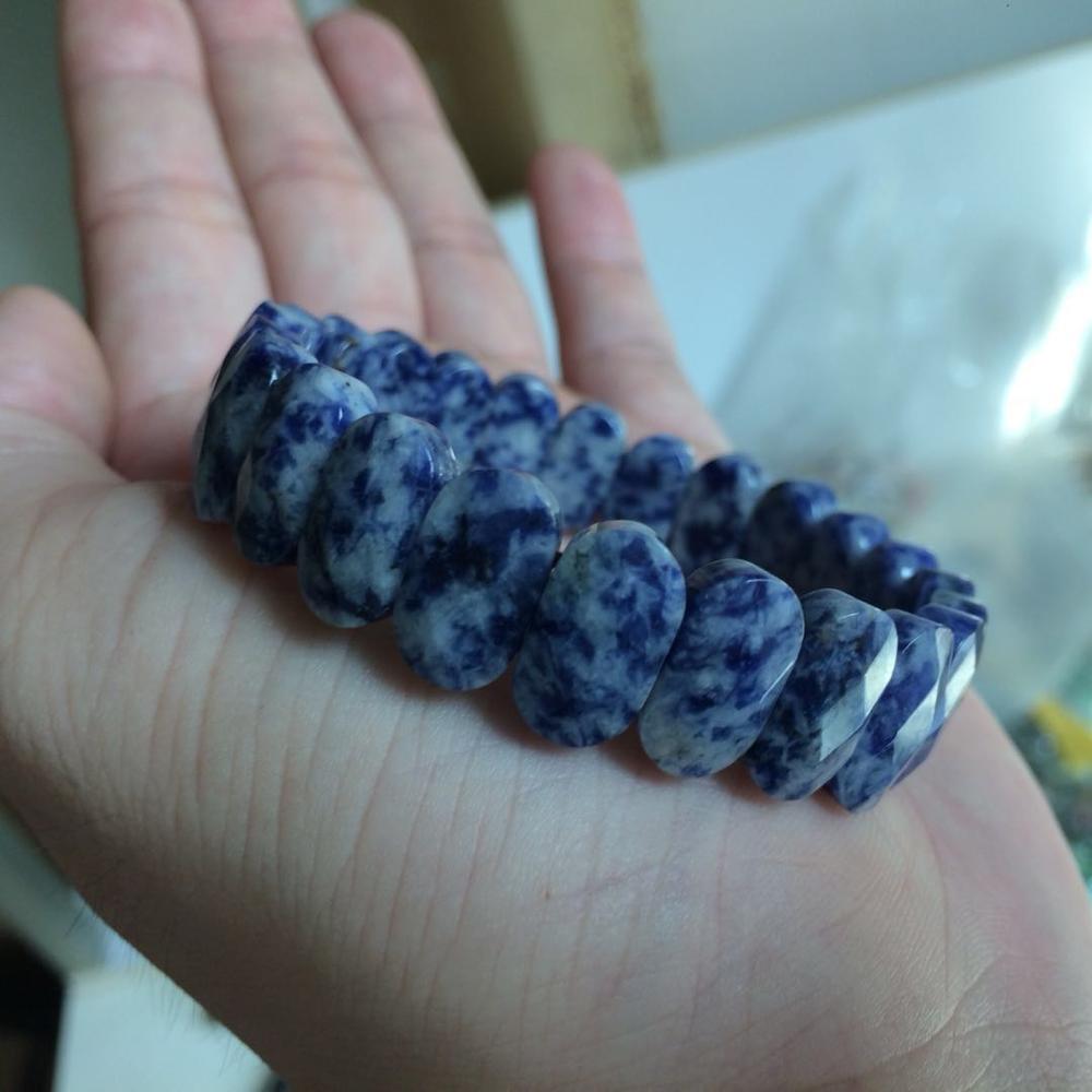 natural sodalite stone beads bracelet natural gemstone bangle fine jewelry for woman for gift   !