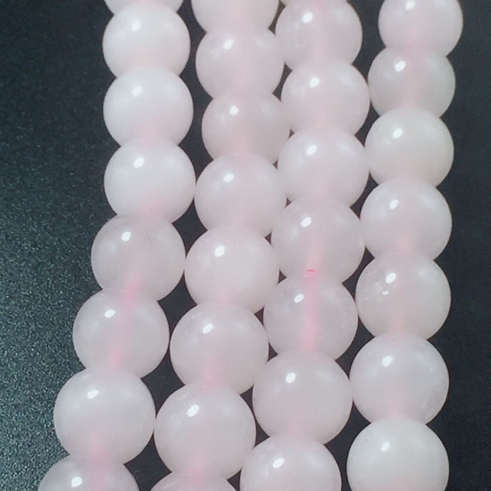 natural stone beads for jewelry making Pink crystal beads 8-14mm Rose Crystal Rose Quartz Stone Round Bead DIY Bracelet necklace