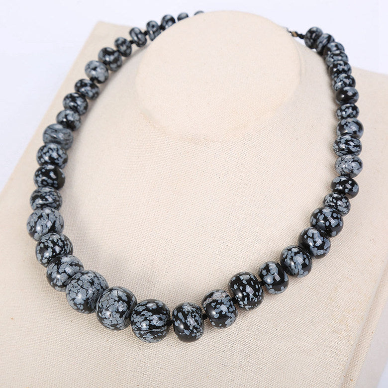 natural stone necklace crystal Statement Necklace Brand Men Vintage Fine Jewelry Women beads luxury jewelry 50cm Accessories