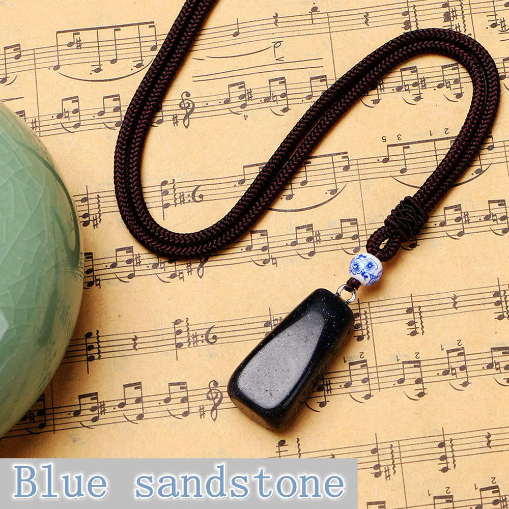 natural stone pendant gem long necklace for women Statement jewelry charm opal turquoise ladies gifts Jewelry Pendant necklace