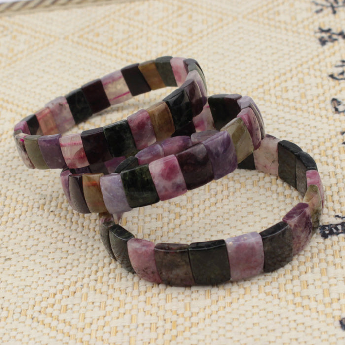 natural tourmaline stone beads bracelet natural gemstone bangle energy stone bracelet for woman for gift   !