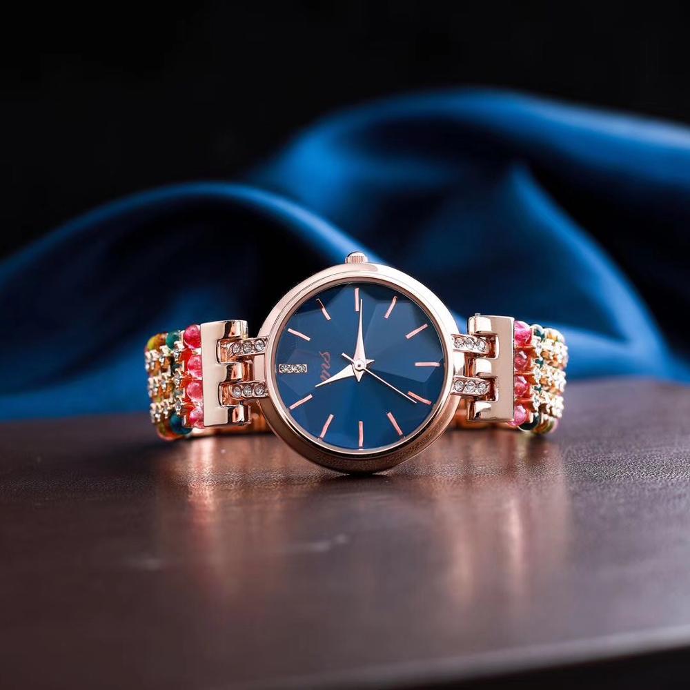 natural tourmaline stone bracelet & 33mm watch DIY jewelry for woman waterproof watch for summer beach   !