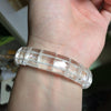 natural white rock quartz/ crystal stone beads bracelet natural gemstone bangle fine jewely for woman for gift
