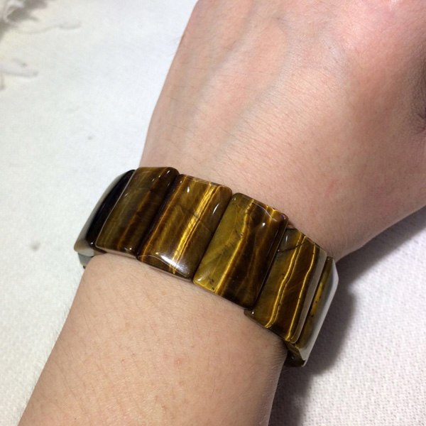 natural yellow tiger eye stone beads bracelet natural gemstone bangle DIY jewelry bracelet for man for woman   !