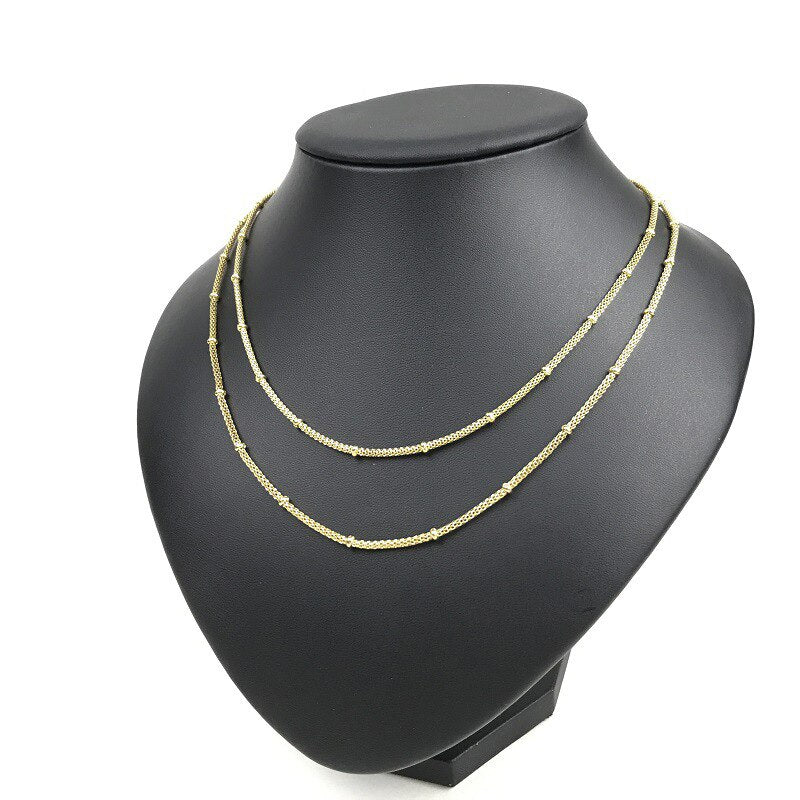 necklace womenSteel color chains the neck gold stainless steel chain ecklace Steel color woman accessories on the neck Jewellery