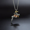 necklaces men Steampunk big pendant TATTOO tattoo machine chain necklace stainless steel pendant necklace jewelry on the neck